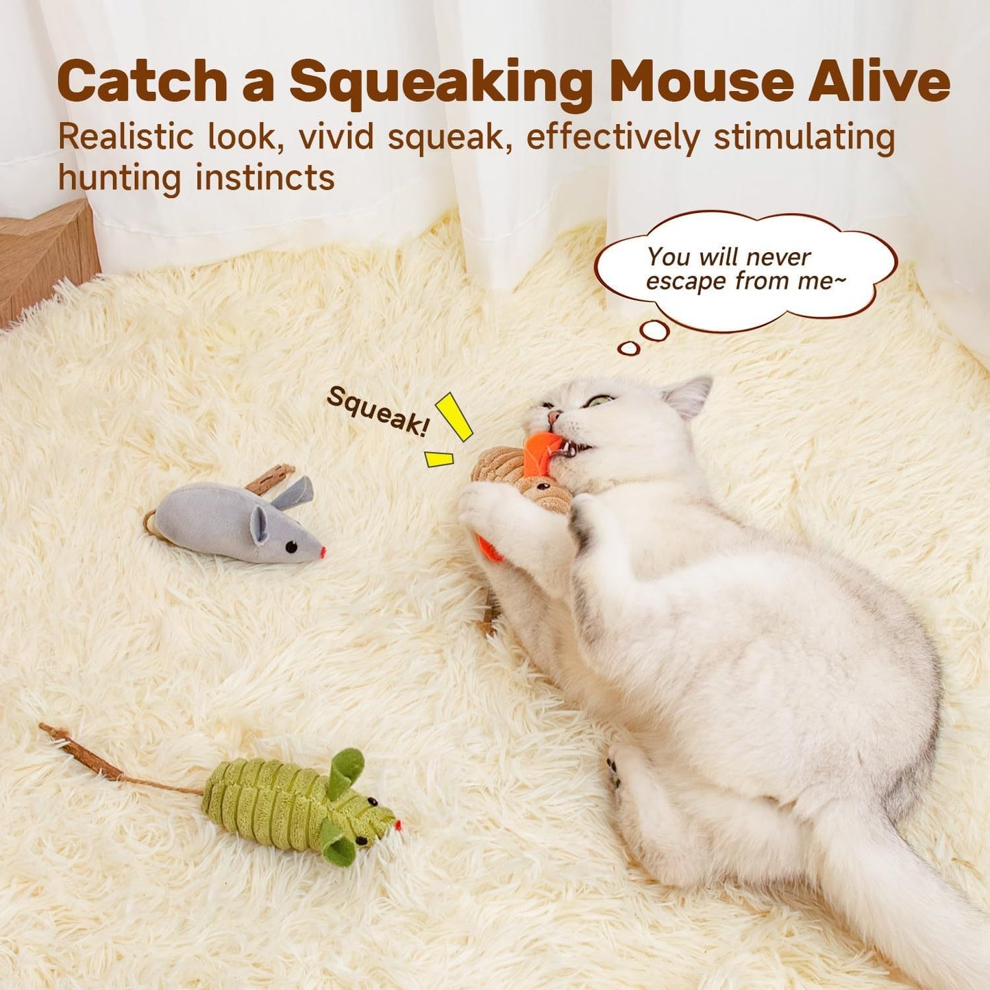 FurEverSmart Mouse Catnip Toy for Kittens