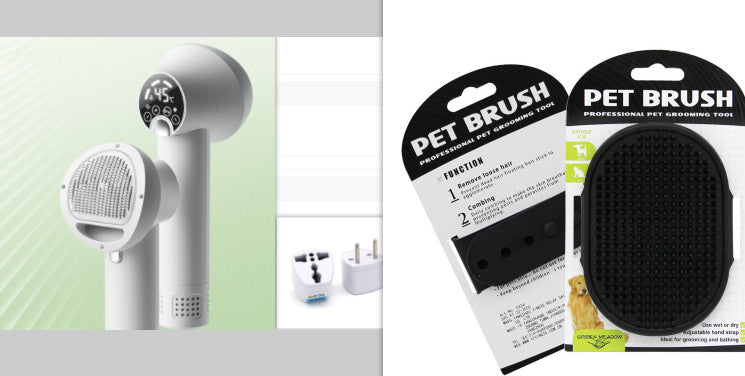 FurEverSmart Smart Pet Hair Dryer with Comb – Silent Blow Dryer for Dogs Cats, Quick Safe Groom