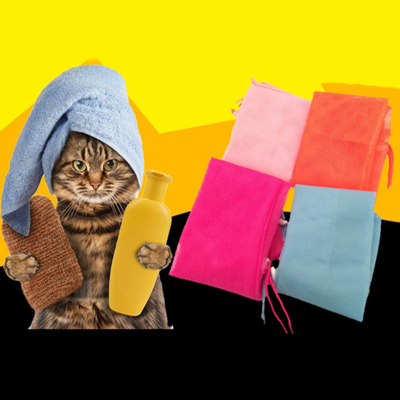FurEverSmart Soft Cat Grooming Bag – Adjustable Mesh Bathing & Nail Trimming Carrier Sack Care