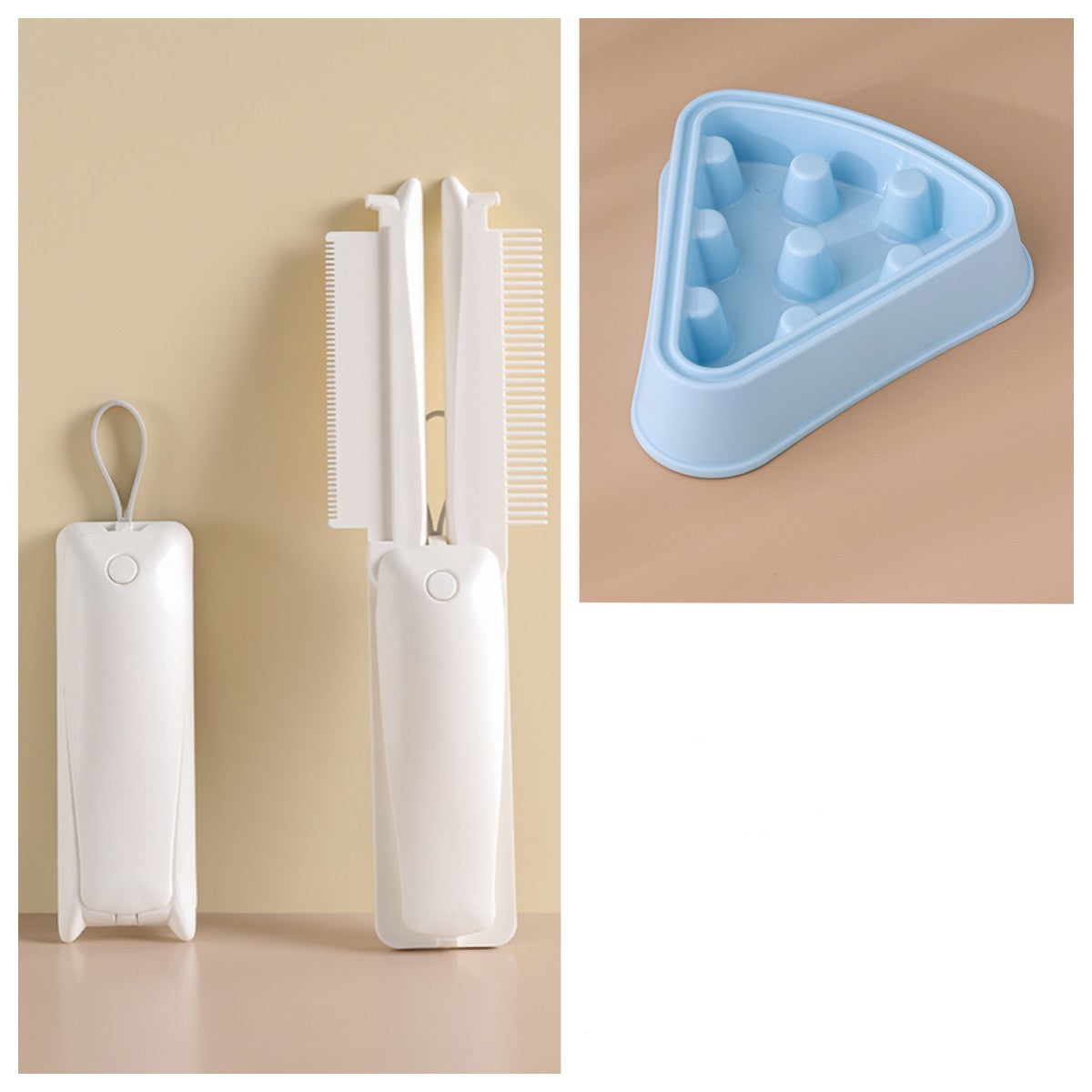 FurEverSmart Pet Hair Removal Grooming Brush & Massage Comb for Dogs Cats – Removes Loose Fur